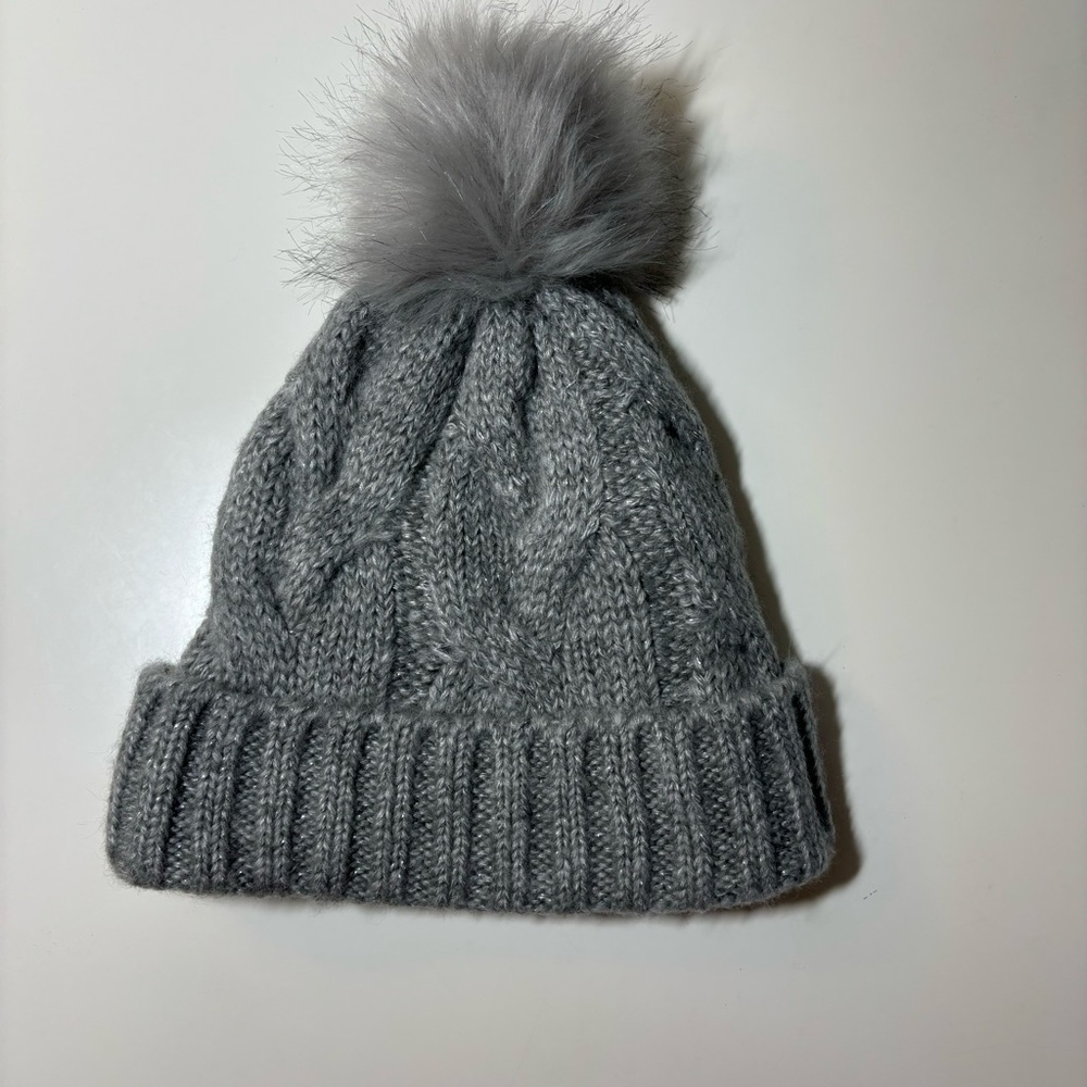 Dunnes Stores Grey Pom Beanie
